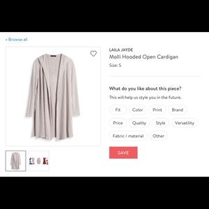 EUC Long lightweight hooded cardigan